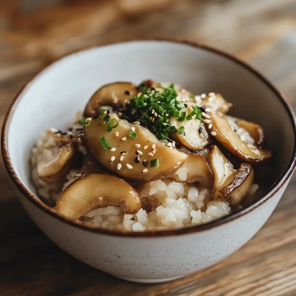 炊き立ての松茸ご飯が白い器に盛り付けられた写真。