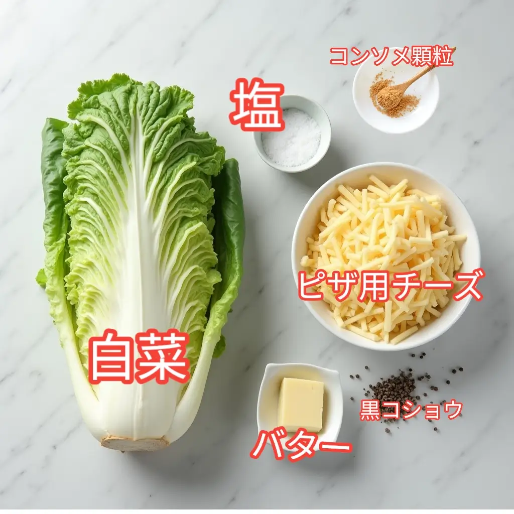 白菜チーズ材料